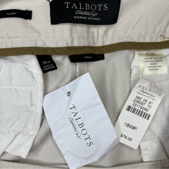 Talbots Women’s Classic Stretch Wide Leg Capri’s Size 18WP - Picture 5 of 9